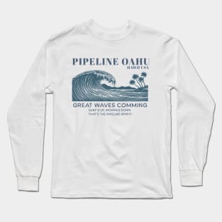 Pipeline Hawaii surf 8204 Long Sleeve T-Shirt